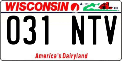 WI license plate 031NTV