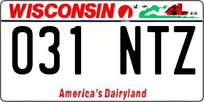WI license plate 031NTZ
