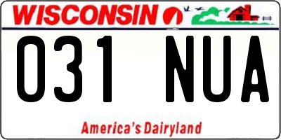 WI license plate 031NUA