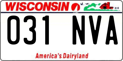 WI license plate 031NVA