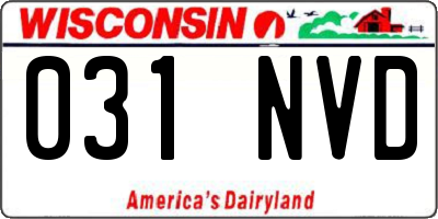WI license plate 031NVD