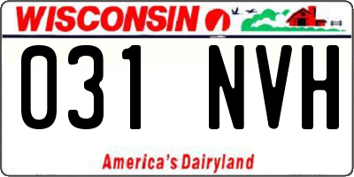 WI license plate 031NVH
