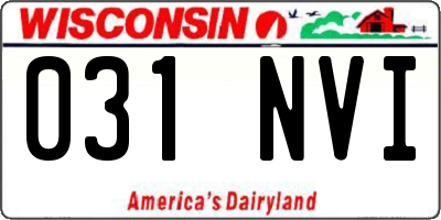 WI license plate 031NVI