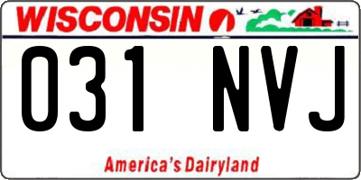 WI license plate 031NVJ