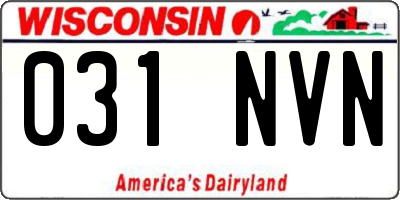 WI license plate 031NVN