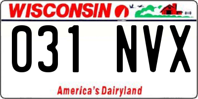WI license plate 031NVX