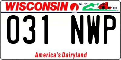 WI license plate 031NWP
