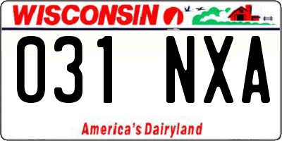 WI license plate 031NXA