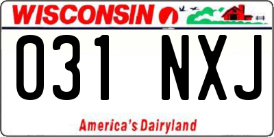 WI license plate 031NXJ