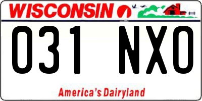 WI license plate 031NXO