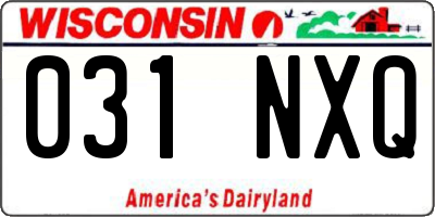 WI license plate 031NXQ