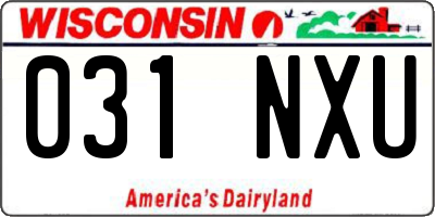 WI license plate 031NXU
