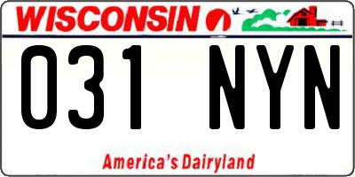 WI license plate 031NYN