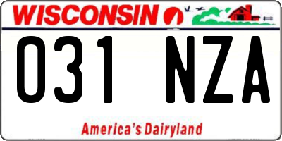 WI license plate 031NZA