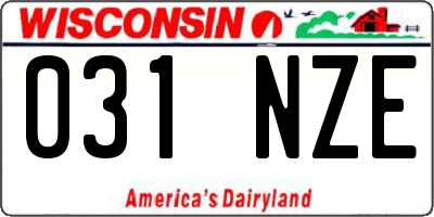 WI license plate 031NZE
