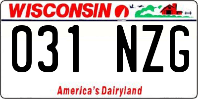WI license plate 031NZG