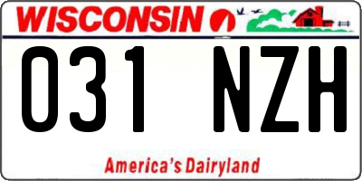 WI license plate 031NZH