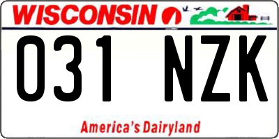 WI license plate 031NZK