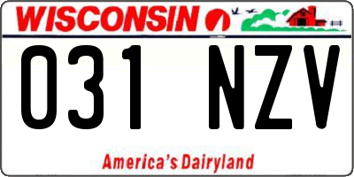 WI license plate 031NZV