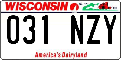 WI license plate 031NZY