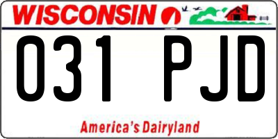 WI license plate 031PJD