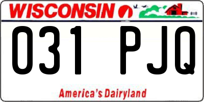 WI license plate 031PJQ