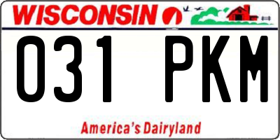 WI license plate 031PKM