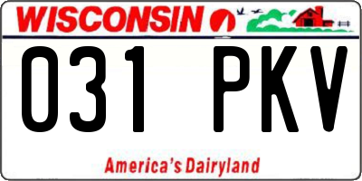 WI license plate 031PKV