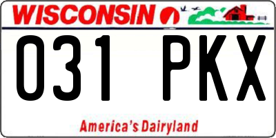 WI license plate 031PKX