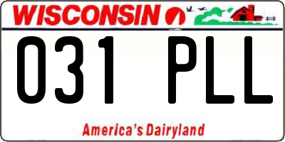 WI license plate 031PLL