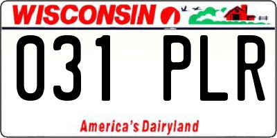 WI license plate 031PLR