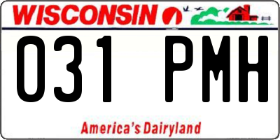 WI license plate 031PMH