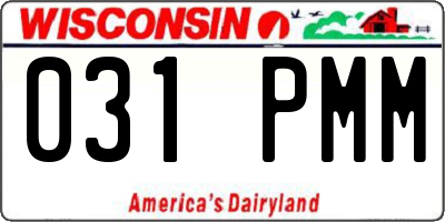 WI license plate 031PMM