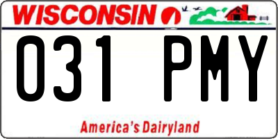 WI license plate 031PMY