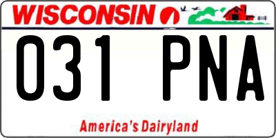 WI license plate 031PNA