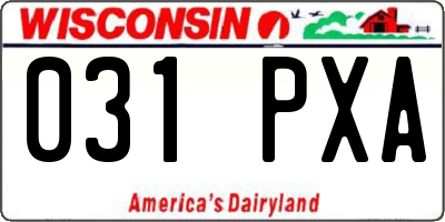WI license plate 031PXA