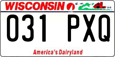 WI license plate 031PXQ