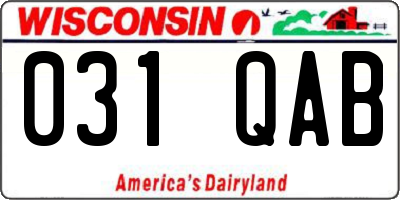 WI license plate 031QAB