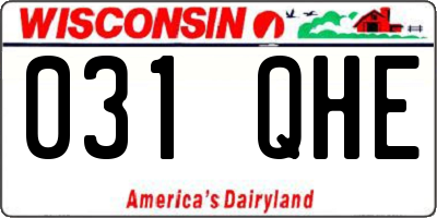 WI license plate 031QHE