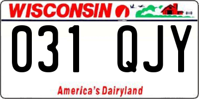 WI license plate 031QJY
