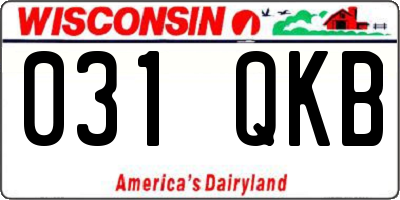 WI license plate 031QKB