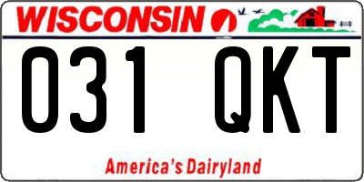 WI license plate 031QKT
