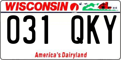 WI license plate 031QKY