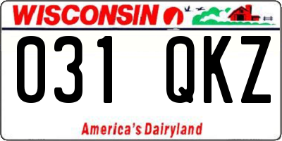 WI license plate 031QKZ
