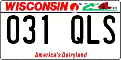 WI license plate 031QLS