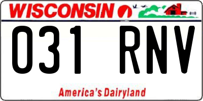 WI license plate 031RNV