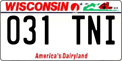 WI license plate 031TNI