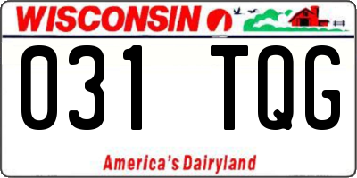 WI license plate 031TQG
