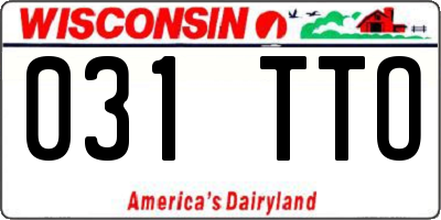 WI license plate 031TTO