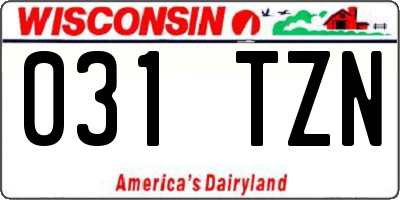 WI license plate 031TZN